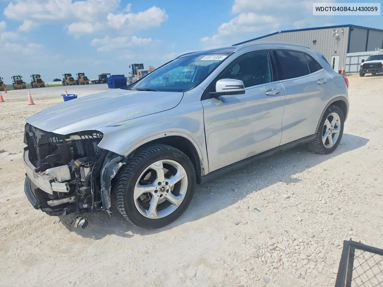 2018 Mercedes-Benz Gla 250 4Matic VIN: WDCTG4GB4JJ430059 Lot: 58571086