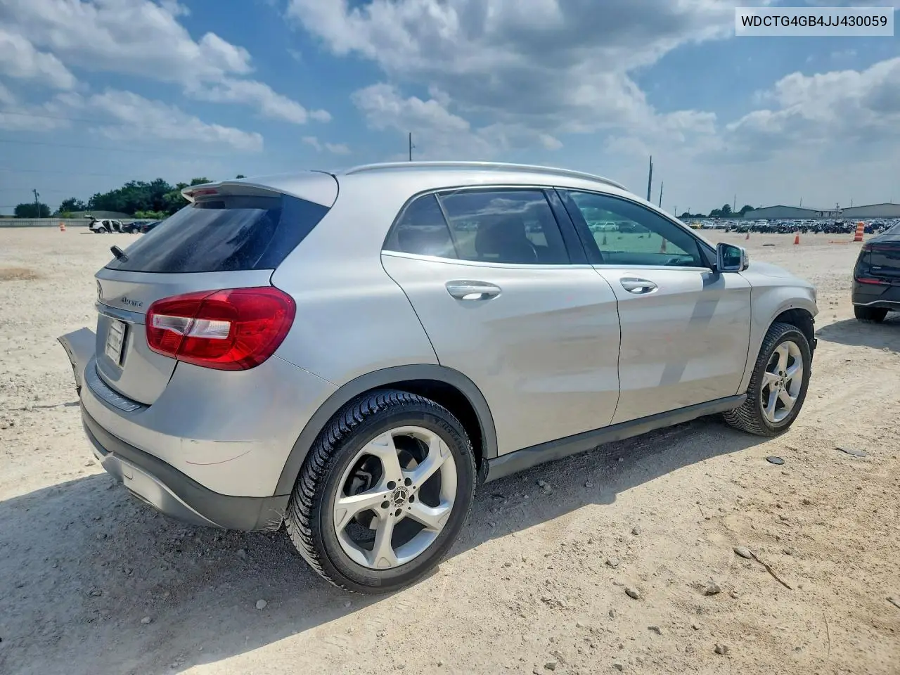2018 Mercedes-Benz Gla 250 4Matic VIN: WDCTG4GB4JJ430059 Lot: 58571086