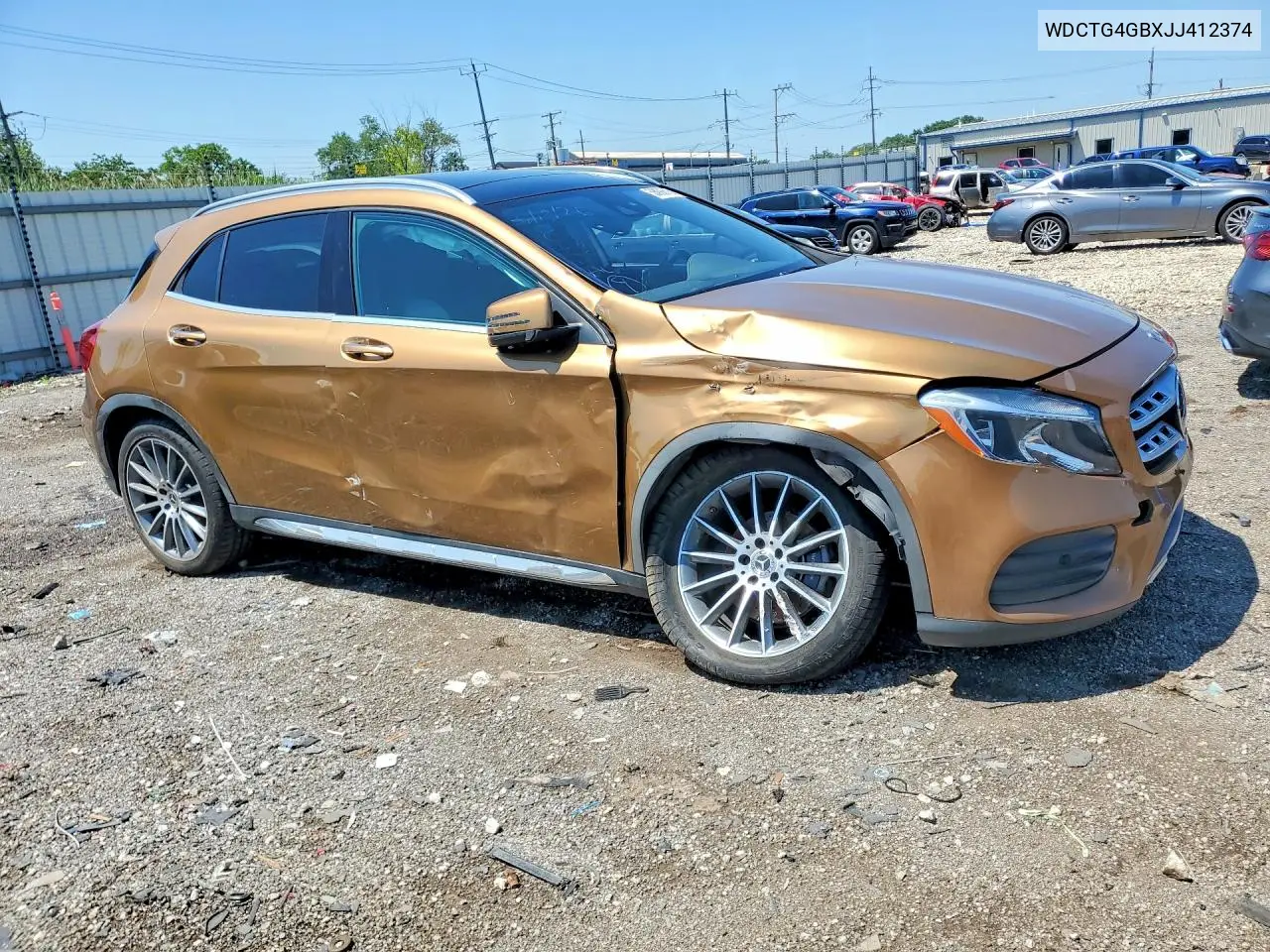 2018 Mercedes-Benz Gla 250 4Matic VIN: WDCTG4GBXJJ412374 Lot: 58890616