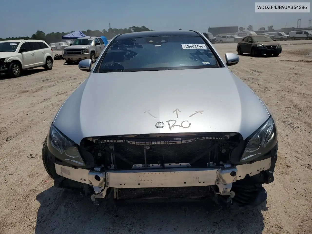 2018 Mercedes-Benz E 300 VIN: WDDZF4JB9JA354386 Lot: 59802706
