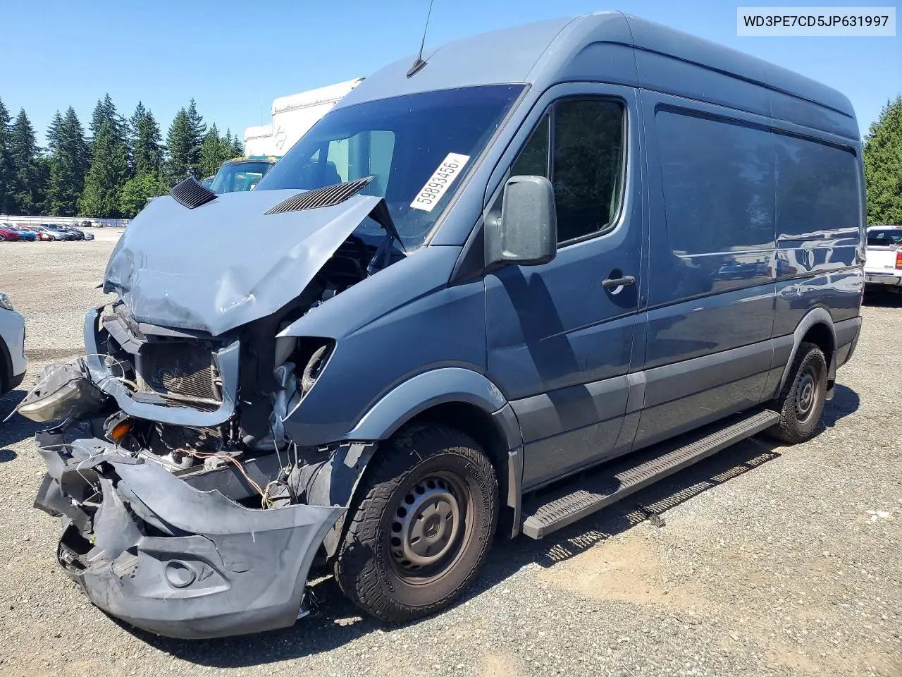2018 Mercedes-Benz Sprinter 2500 VIN: WD3PE7CD5JP631997 Lot: 59893456