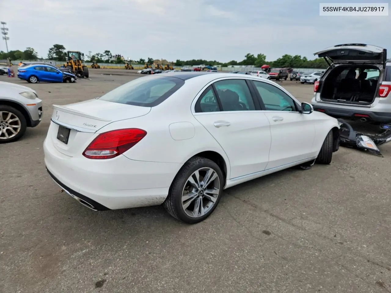 2018 Mercedes-Benz C 300 4Matic VIN: 55SWF4KB4JU278917 Lot: 59966666