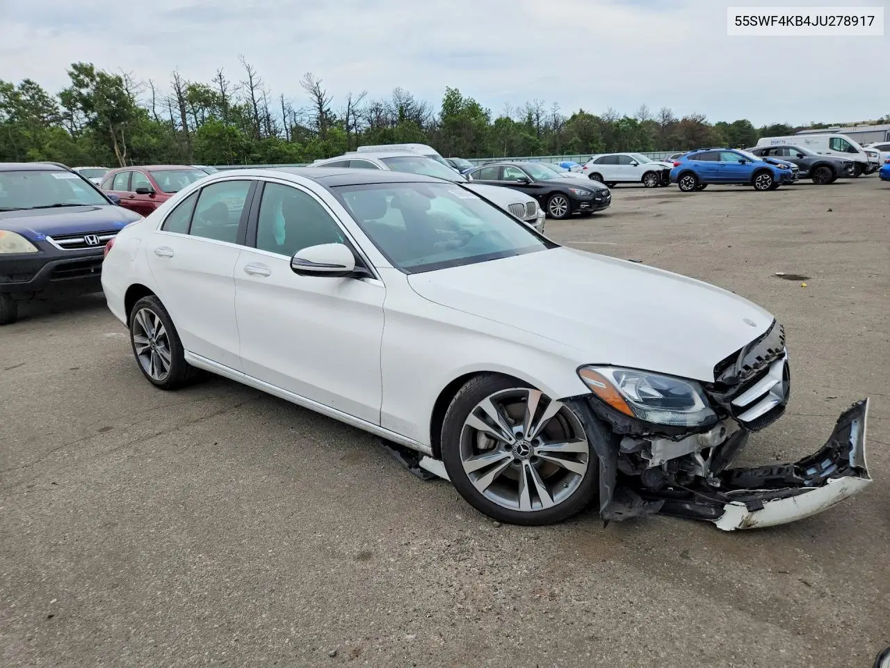 2018 Mercedes-Benz C 300 4Matic VIN: 55SWF4KB4JU278917 Lot: 59966666