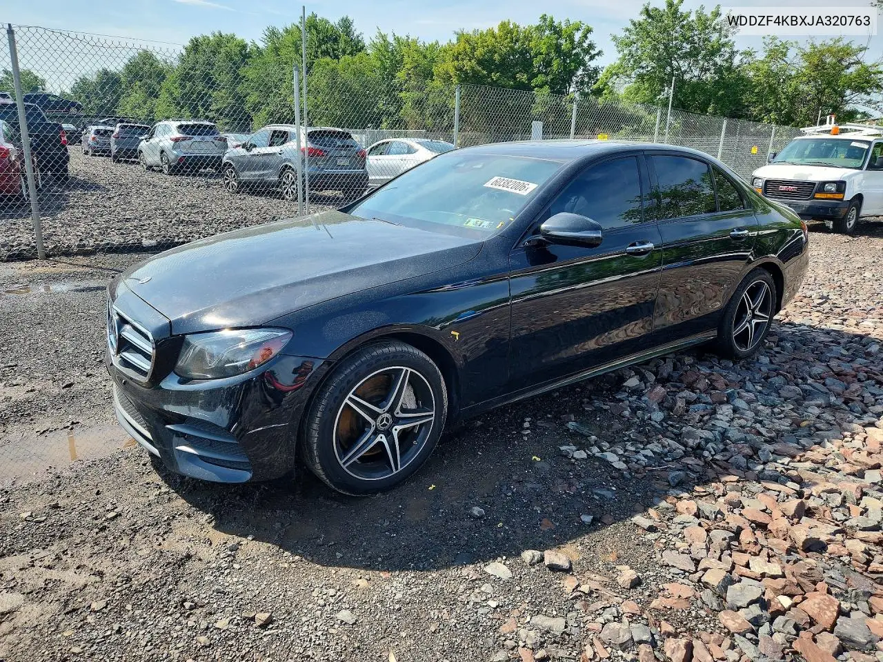 2018 Mercedes-Benz E 300 4Matic VIN: WDDZF4KBXJA320763 Lot: 60382006