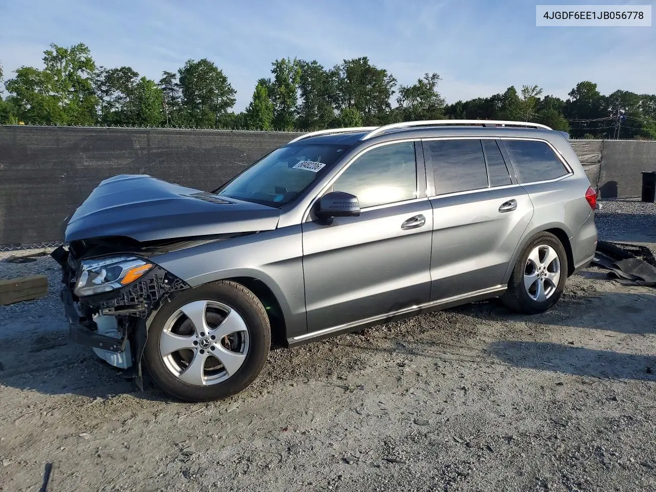 2018 Mercedes-Benz Gls 450 4Matic VIN: 4JGDF6EE1JB056778 Lot: 60482206