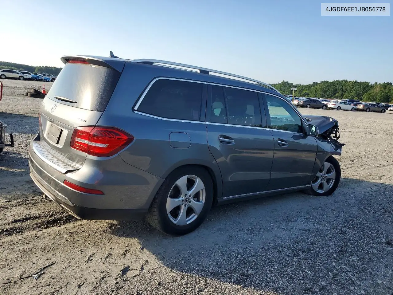 2018 Mercedes-Benz Gls 450 4Matic VIN: 4JGDF6EE1JB056778 Lot: 60482206