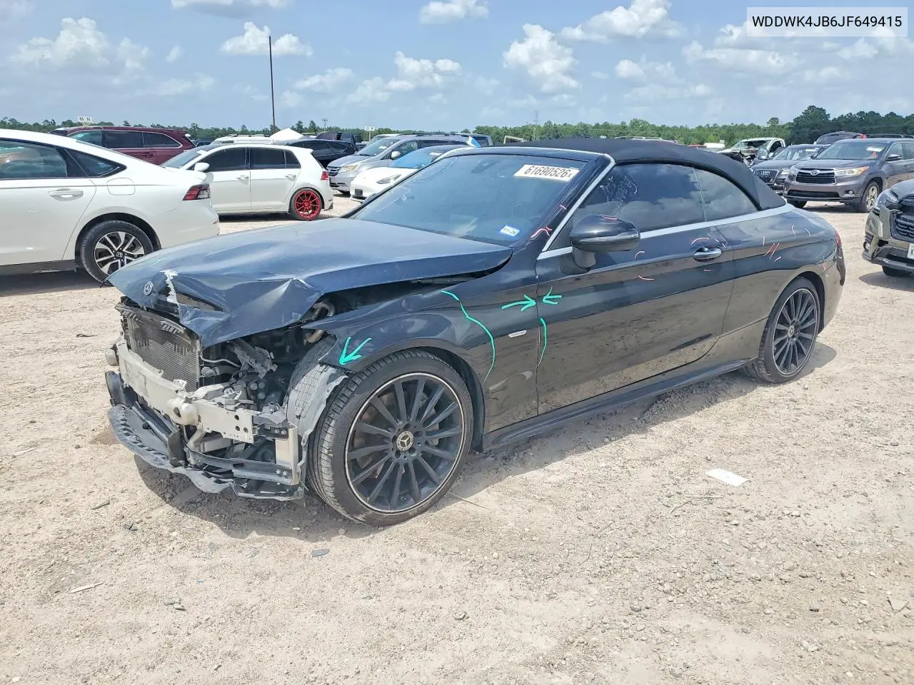 2018 Mercedes-Benz C 300 VIN: WDDWK4JB6JF649415 Lot: 61690526