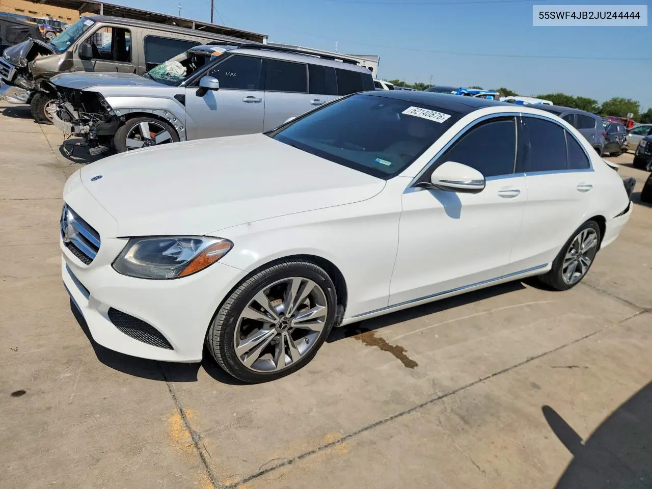2018 Mercedes-Benz C 240 4Matic VIN: 55SWF4JB2JU244444 Lot: 62140876