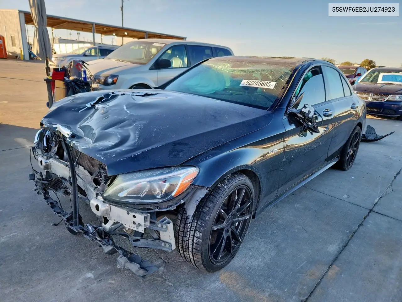 55SWF6EB2JU274923 2018 Mercedes-Benz C 43 4Matic Amg