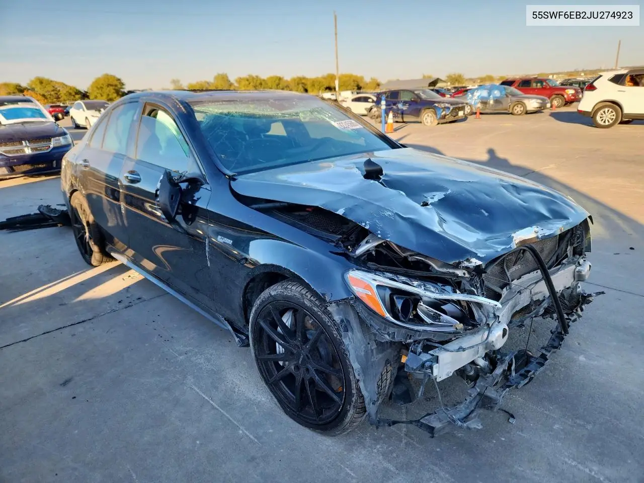 55SWF6EB2JU274923 2018 Mercedes-Benz C 43 4Matic Amg