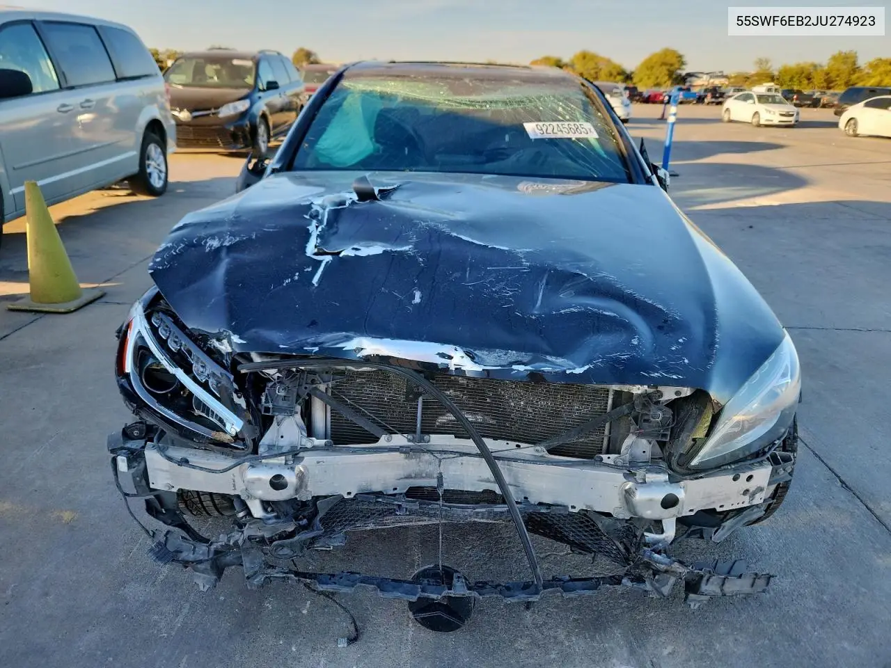 55SWF6EB2JU274923 2018 Mercedes-Benz C 43 4Matic Amg