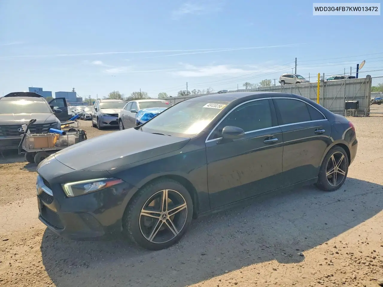 2019 Mercedes-Benz A 220 4Matic VIN: WDD3G4FB7KW013472 Lot: 48420256