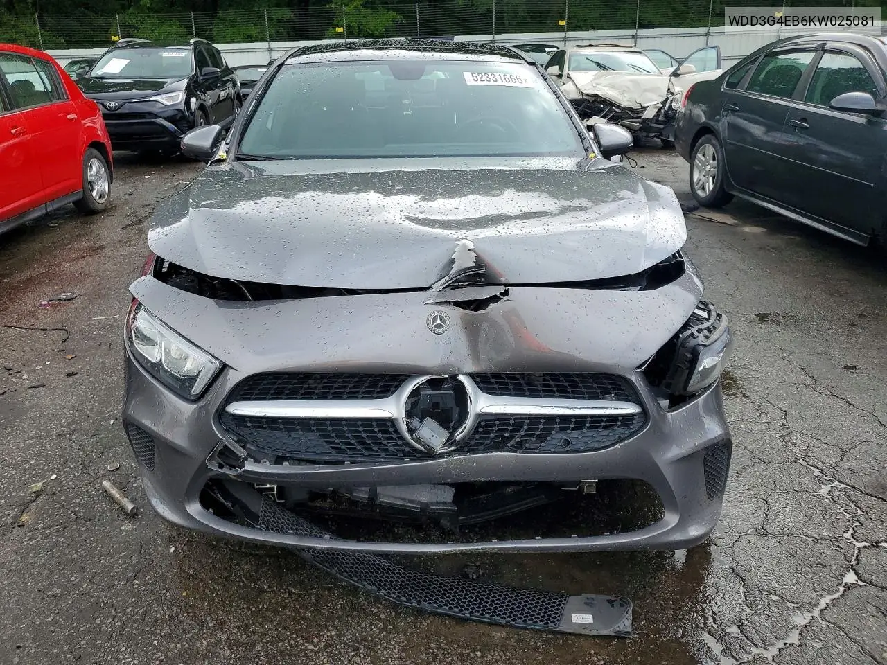 2019 Mercedes-Benz A 220 VIN: WDD3G4EB6KW025081 Lot: 52331666