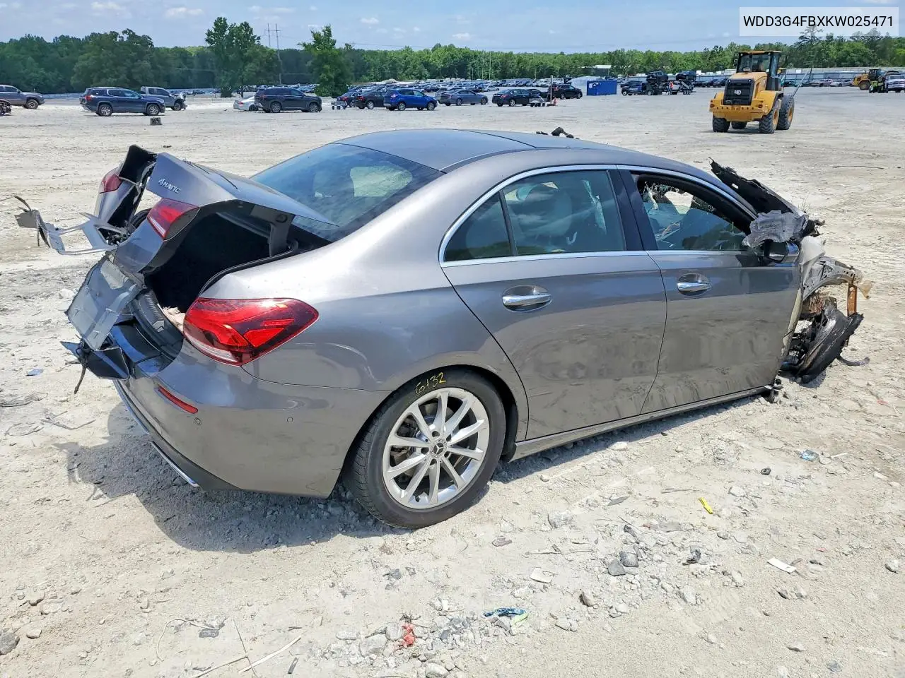 2019 Mercedes-Benz A 220 4Matic VIN: WDD3G4FBXKW025471 Lot: 54139686
