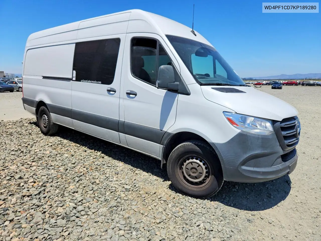 2019 Mercedes-Benz Sprinter 2500 Delivery Van VIN: WD4PF1CD7KP189280 Lot: 54388566