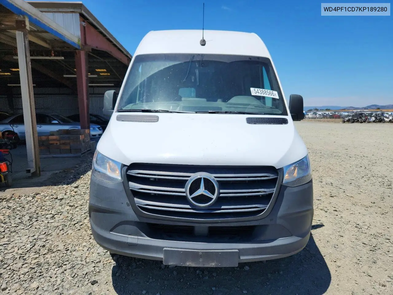 2019 Mercedes-Benz Sprinter 2500 Delivery Van VIN: WD4PF1CD7KP189280 Lot: 54388566