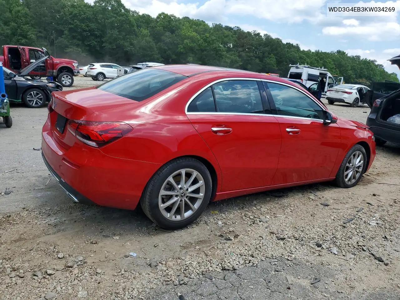 2019 Mercedes-Benz A 220 VIN: WDD3G4EB3KW034269 Lot: 54769926