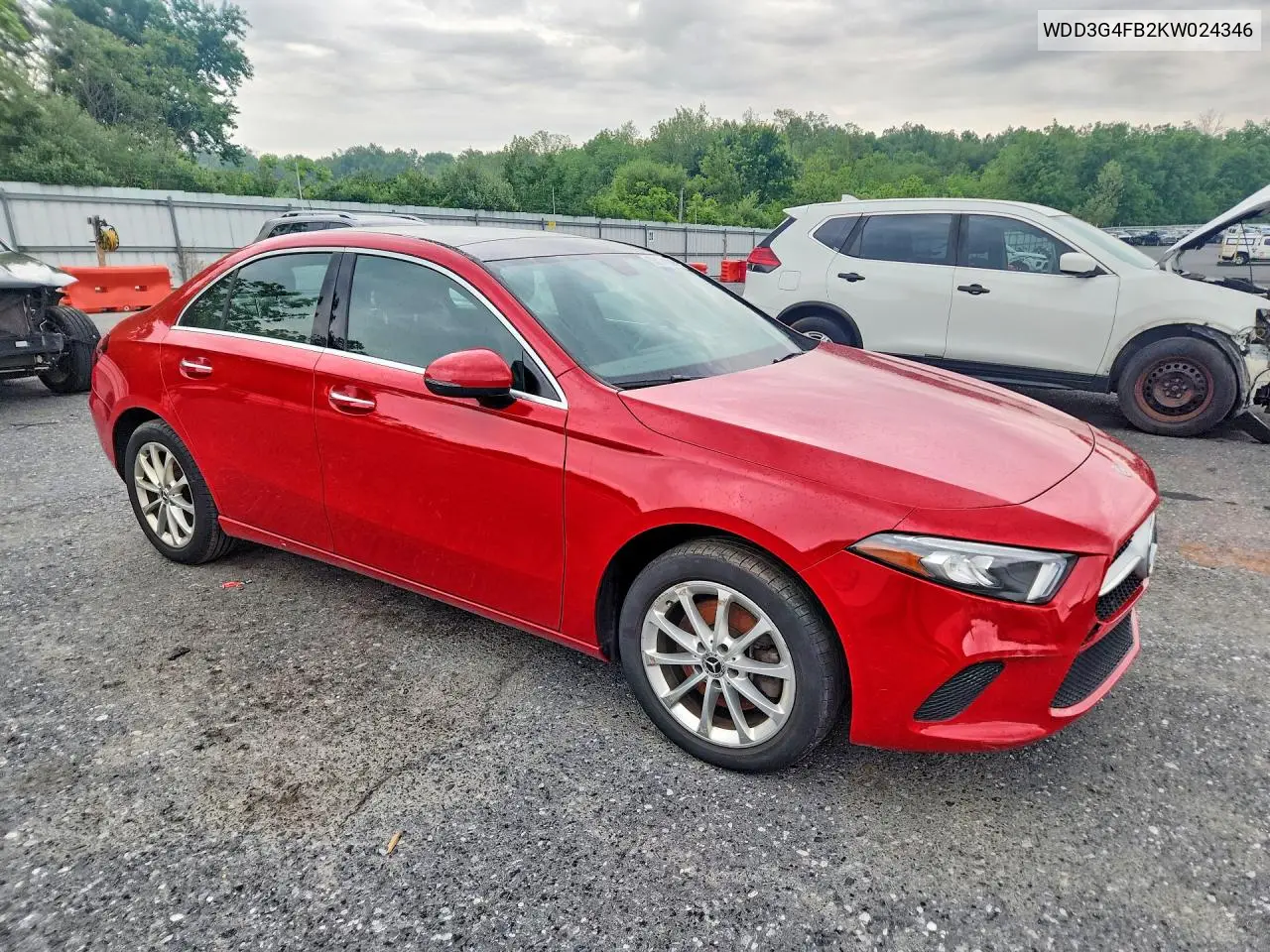2019 Mercedes-Benz A 220 4Matic VIN: WDD3G4FB2KW024346 Lot: 55074326