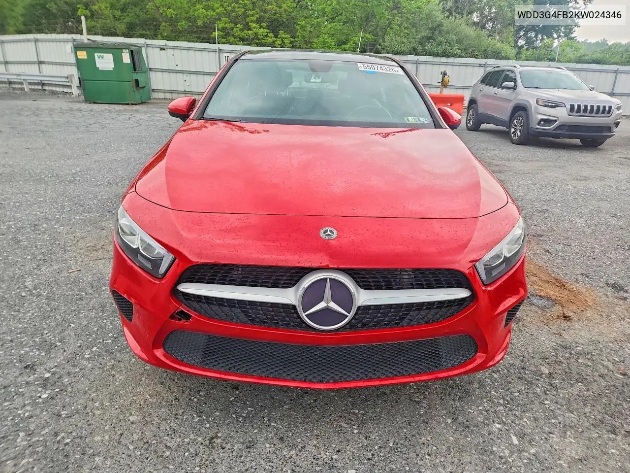 2019 Mercedes-Benz A 220 4Matic VIN: WDD3G4FB2KW024346 Lot: 55074326