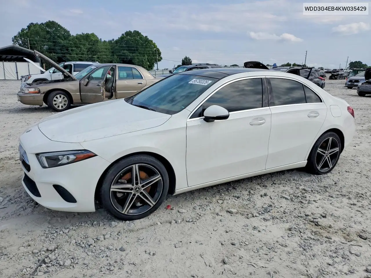 2019 Mercedes-Benz A 220 VIN: WDD3G4EB4KW035429 Lot: 55780326