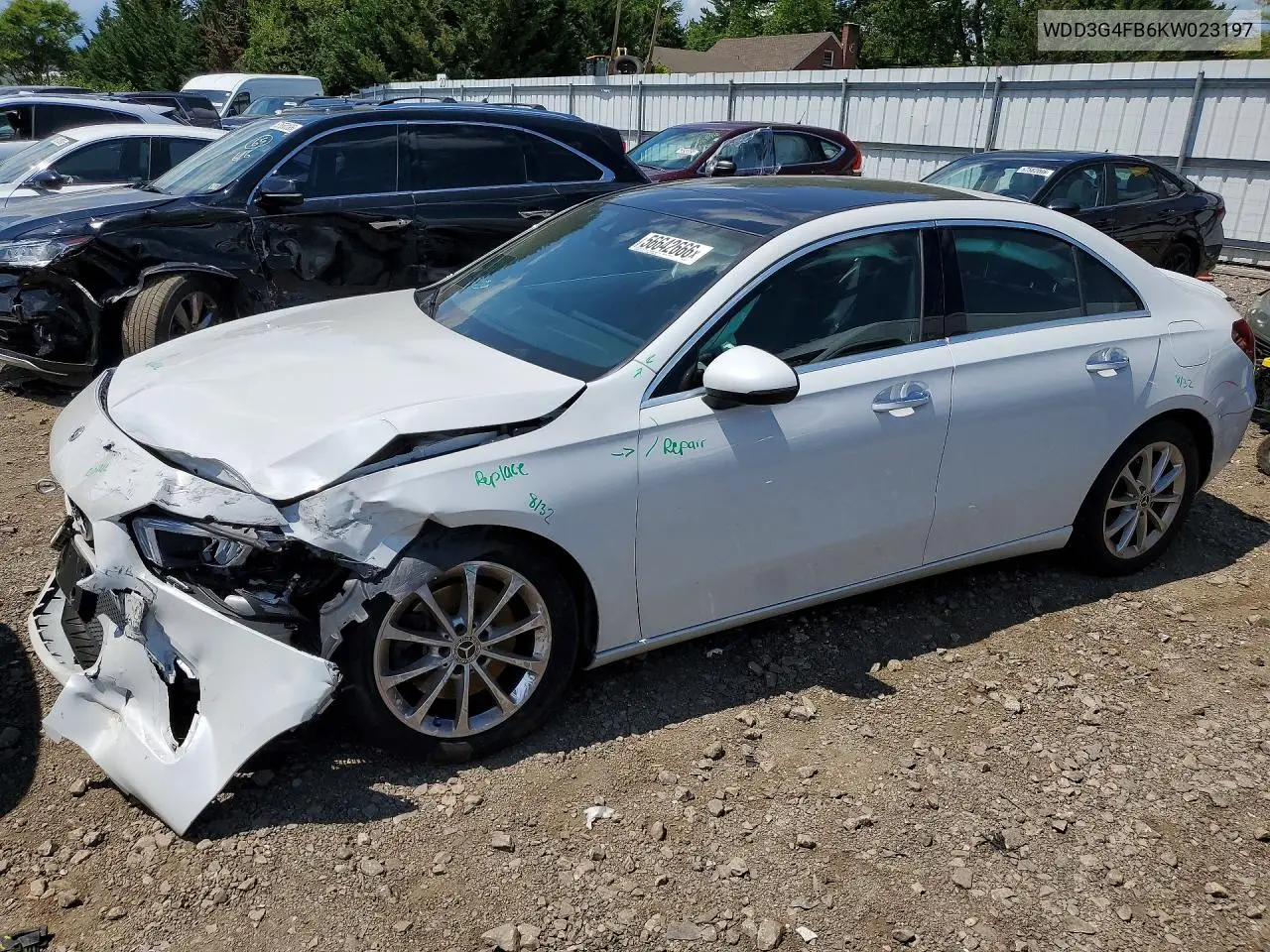 2019 Mercedes-Benz A 220 4Matic VIN: WDD3G4FB6KW023197 Lot: 56642666