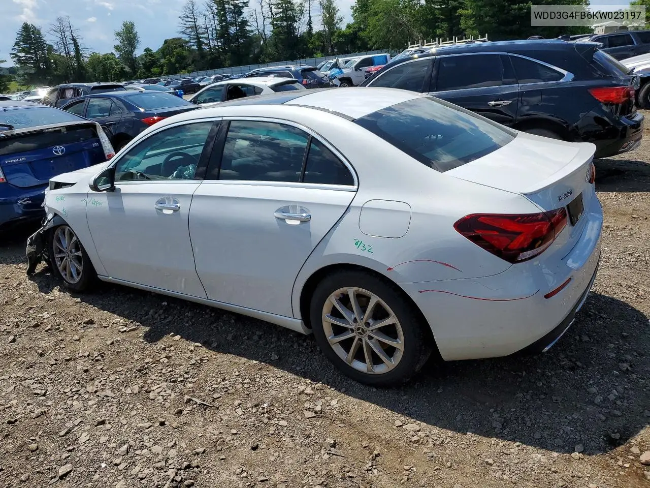 2019 Mercedes-Benz A 220 4Matic VIN: WDD3G4FB6KW023197 Lot: 56642666
