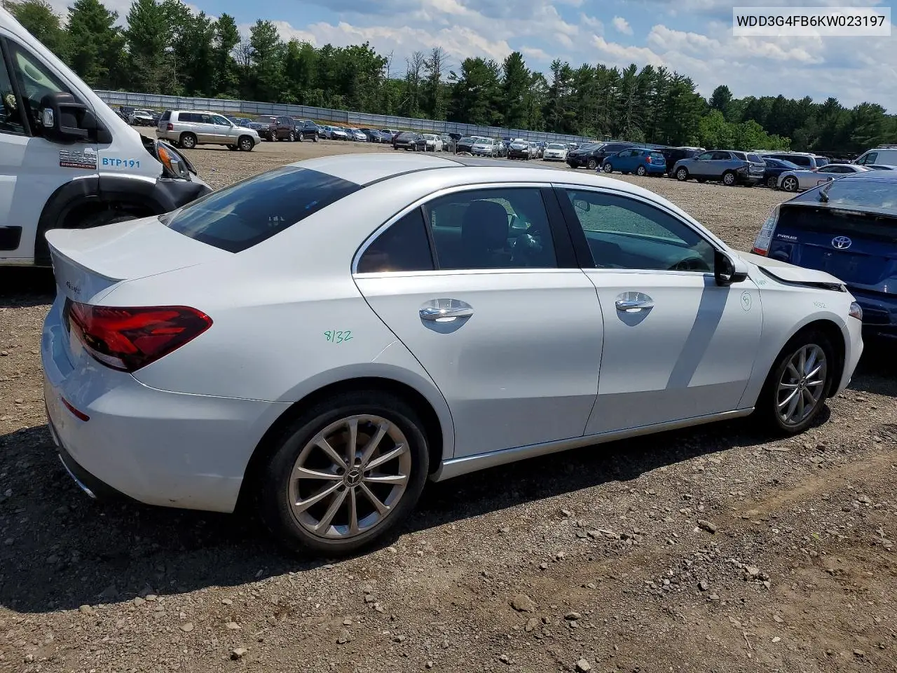 2019 Mercedes-Benz A 220 4Matic VIN: WDD3G4FB6KW023197 Lot: 56642666