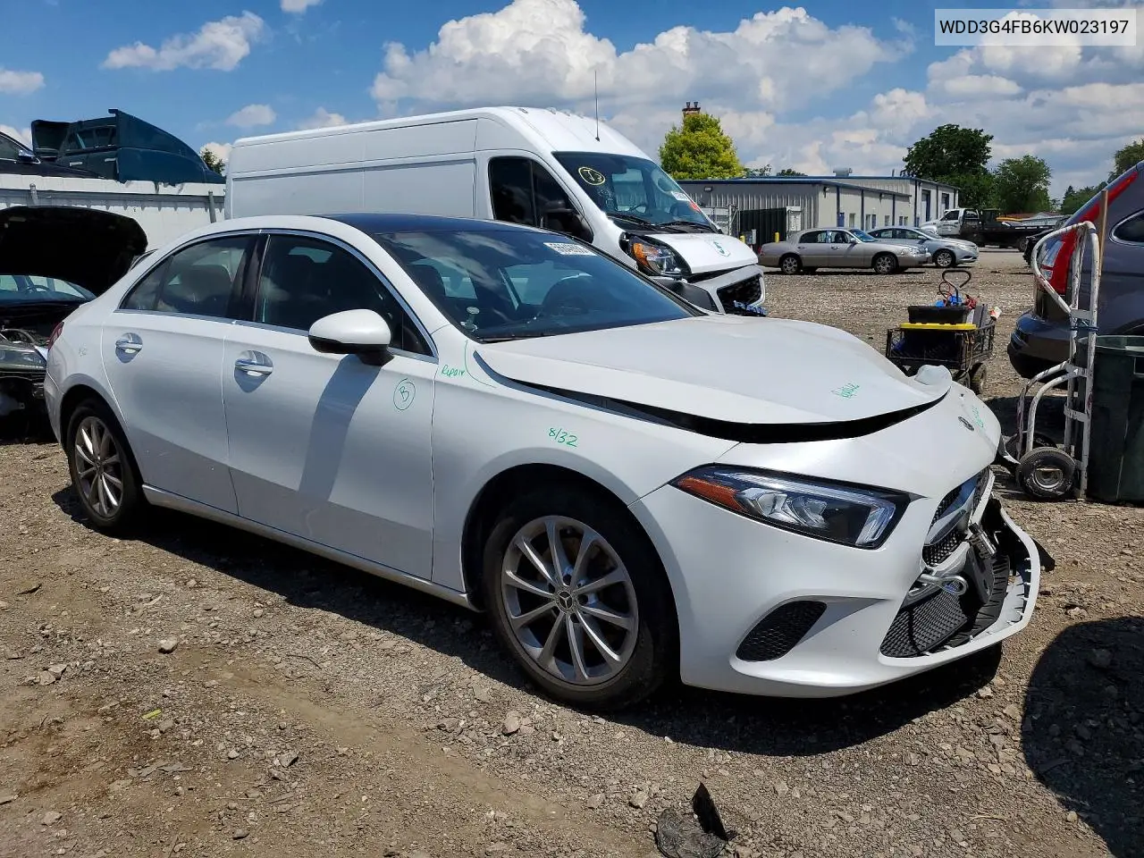 2019 Mercedes-Benz A 220 4Matic VIN: WDD3G4FB6KW023197 Lot: 56642666