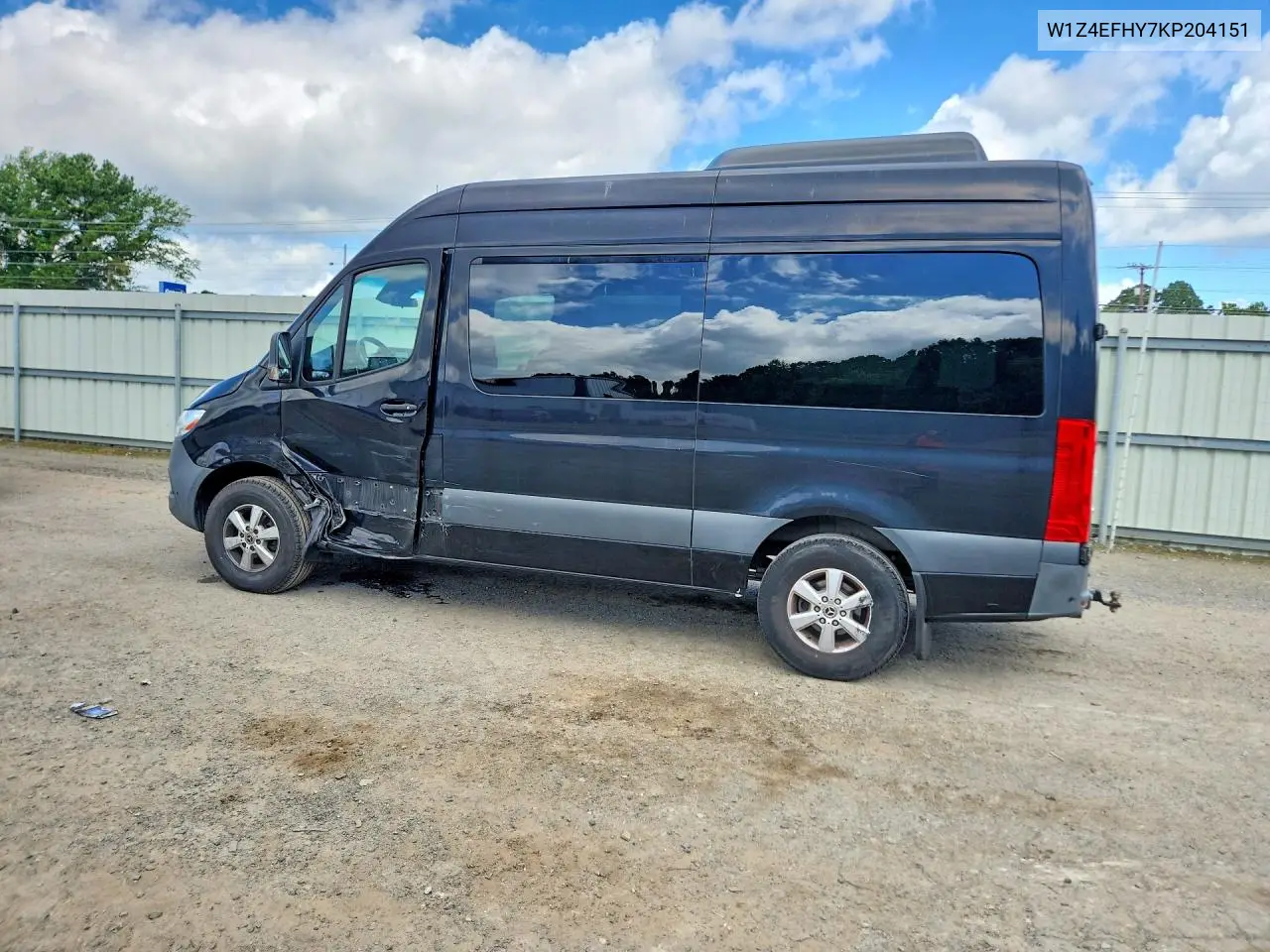 2019 Mercedes-Benz Sprinter 2500 VIN: W1Z4EFHY7KP204151 Lot: 56870386