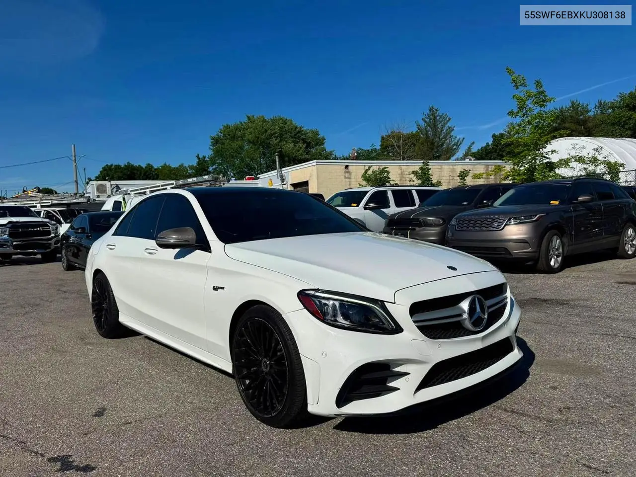 2019 Mercedes-Benz C 43 Amg VIN: 55SWF6EBXKU308138 Lot: 57211146