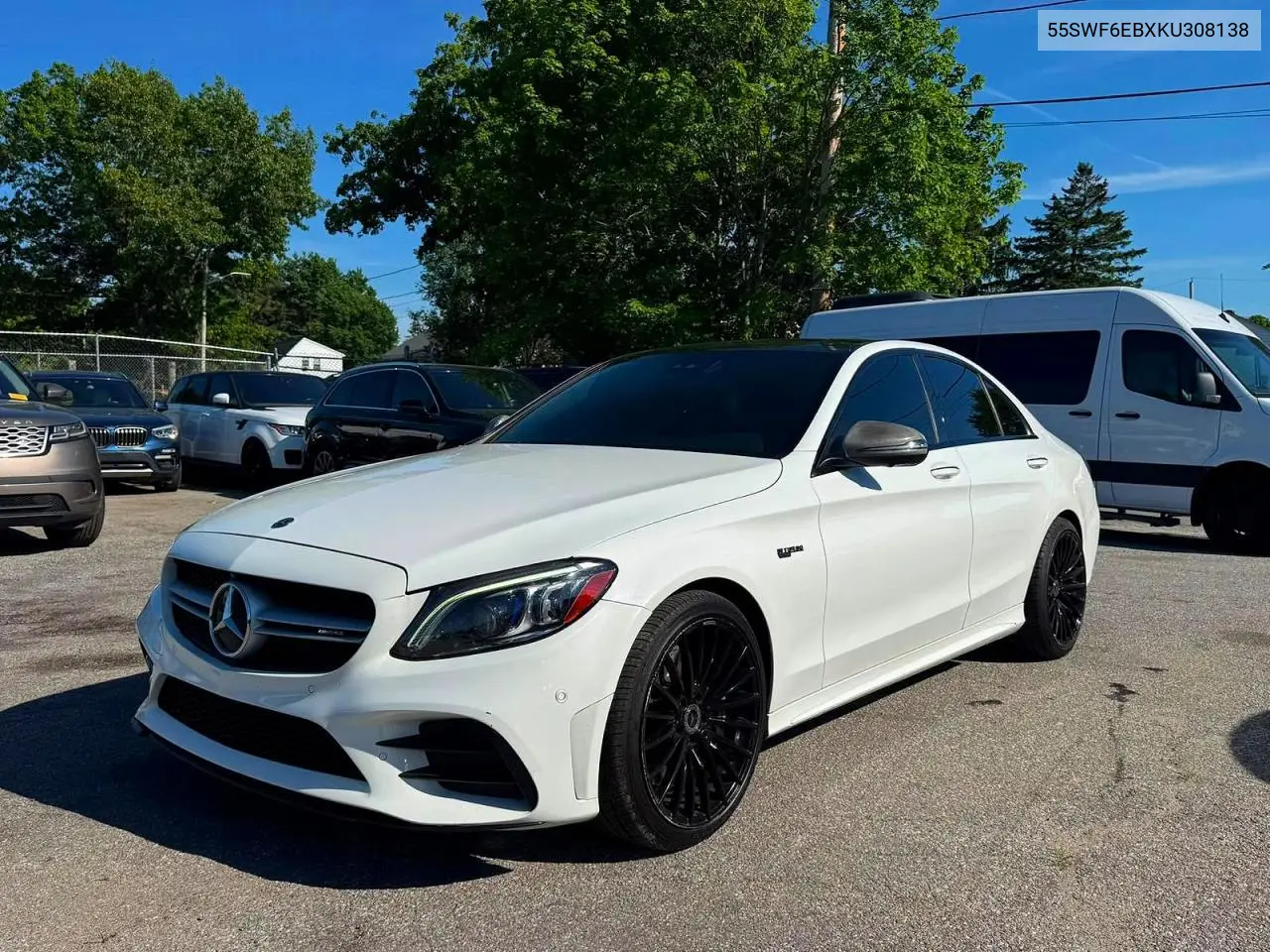 2019 Mercedes-Benz C 43 Amg VIN: 55SWF6EBXKU308138 Lot: 57211146