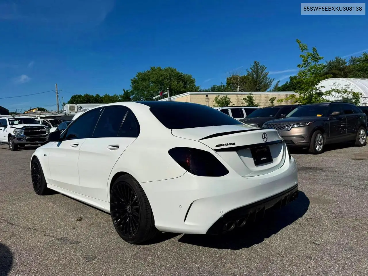 2019 Mercedes-Benz C 43 Amg VIN: 55SWF6EBXKU308138 Lot: 57211146