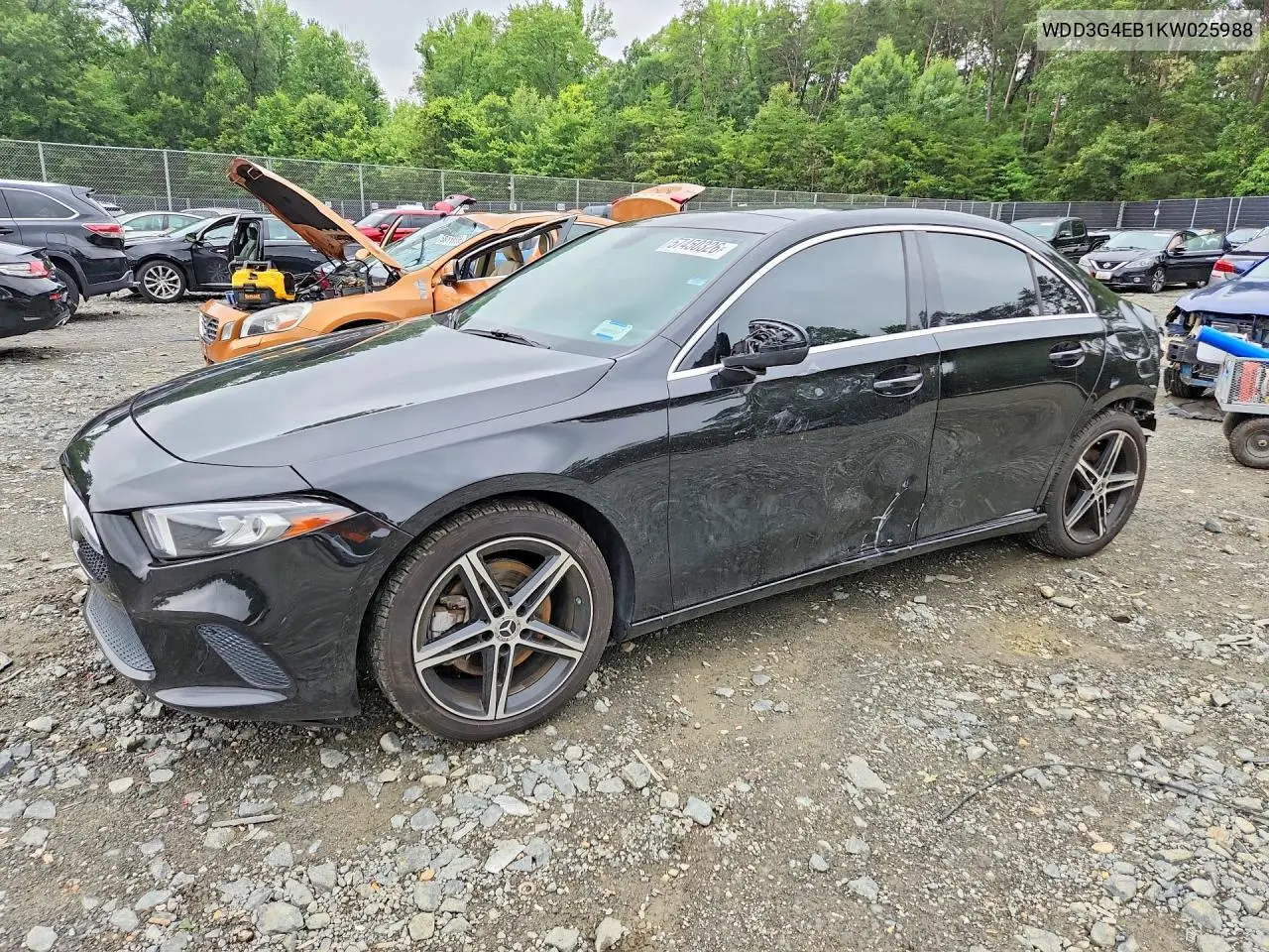 2019 Mercedes-Benz A 220 VIN: WDD3G4EB1KW025988 Lot: 57450326