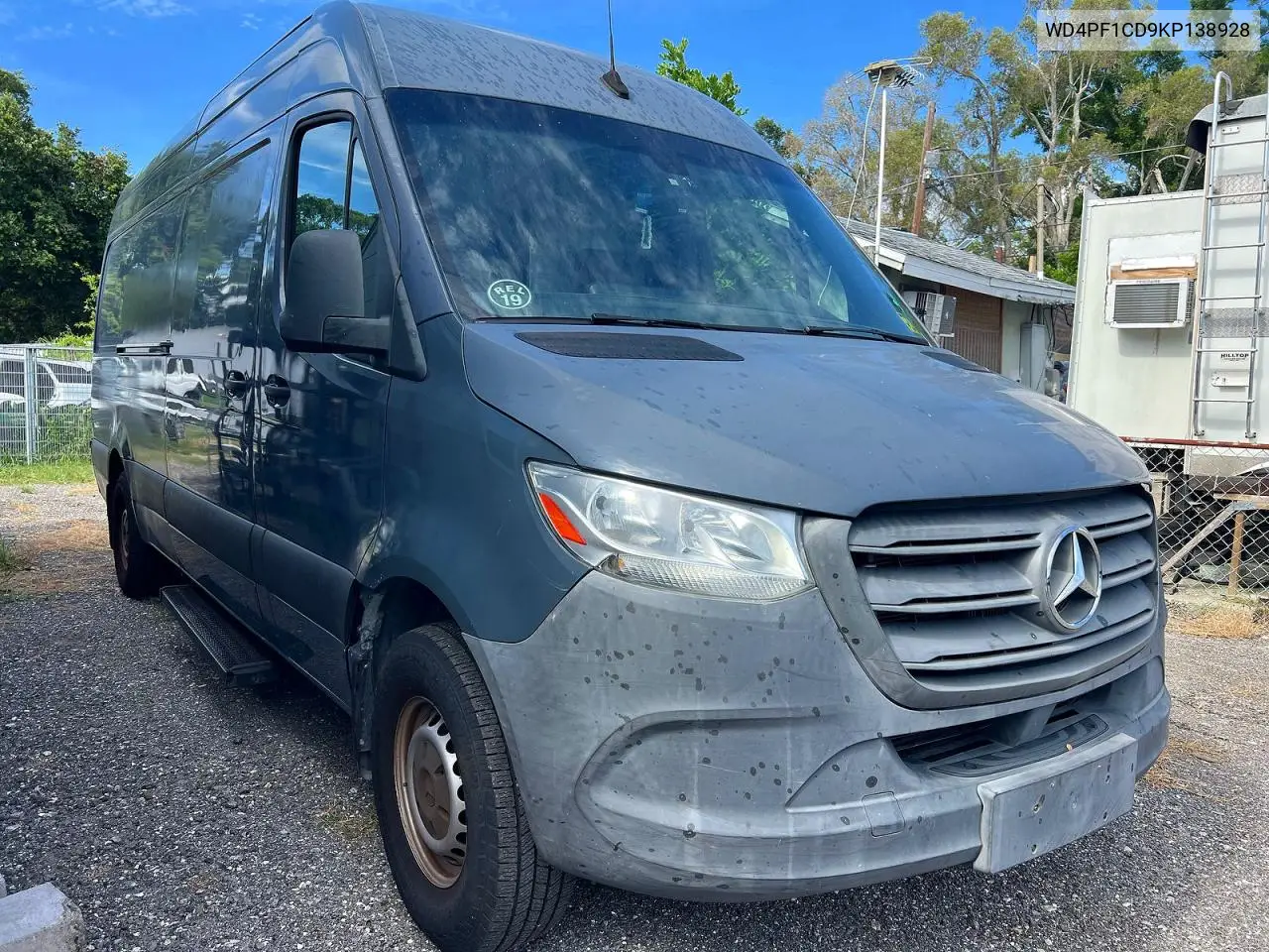 2019 Mercedes-Benz Sprinter 2500/3500 VIN: WD4PF1CD9KP138928 Lot: 58373736