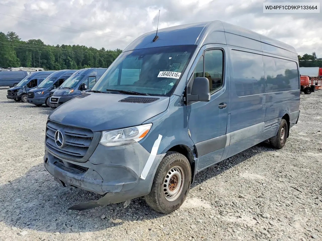 2019 Mercedes-Benz Sprinter 2500 Delivery Van VIN: WD4PF1CD9KP133664 Lot: 58402416