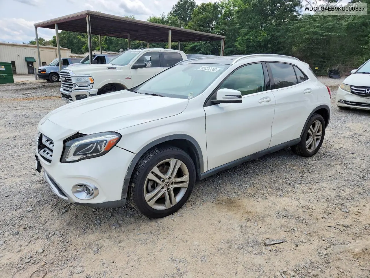 2019 Mercedes-Benz Gla 250 VIN: WDCTG4EB9KU000837 Lot: 58454116