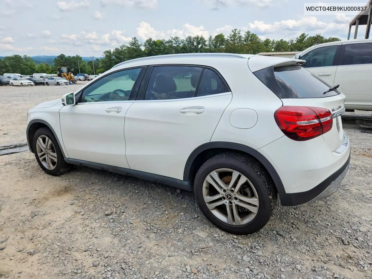 2019 Mercedes-Benz Gla 250 VIN: WDCTG4EB9KU000837 Lot: 58454116