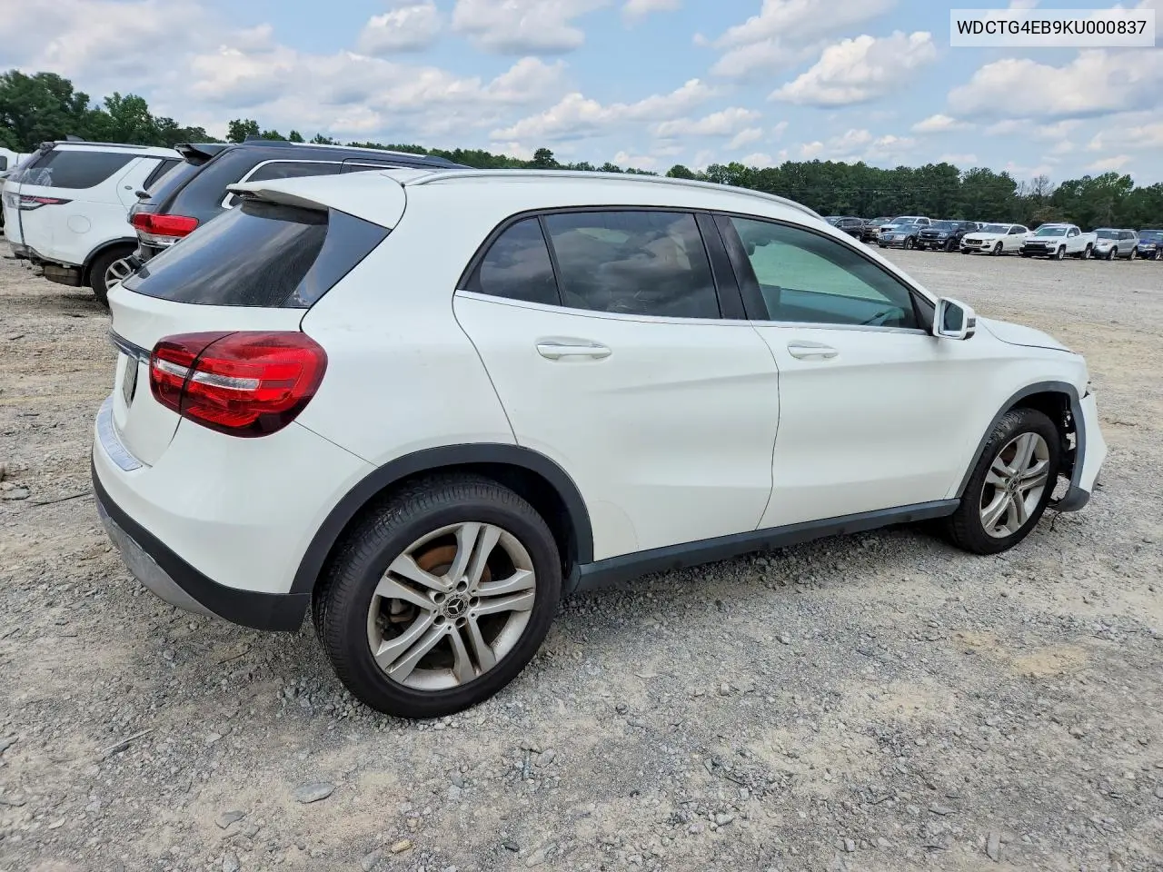 2019 Mercedes-Benz Gla 250 VIN: WDCTG4EB9KU000837 Lot: 58454116