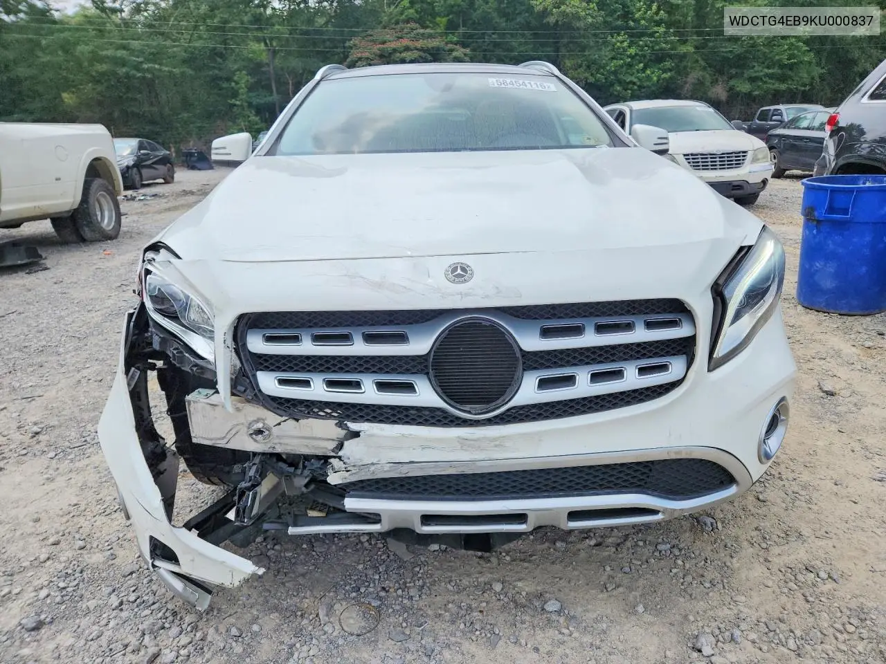 2019 Mercedes-Benz Gla 250 VIN: WDCTG4EB9KU000837 Lot: 58454116