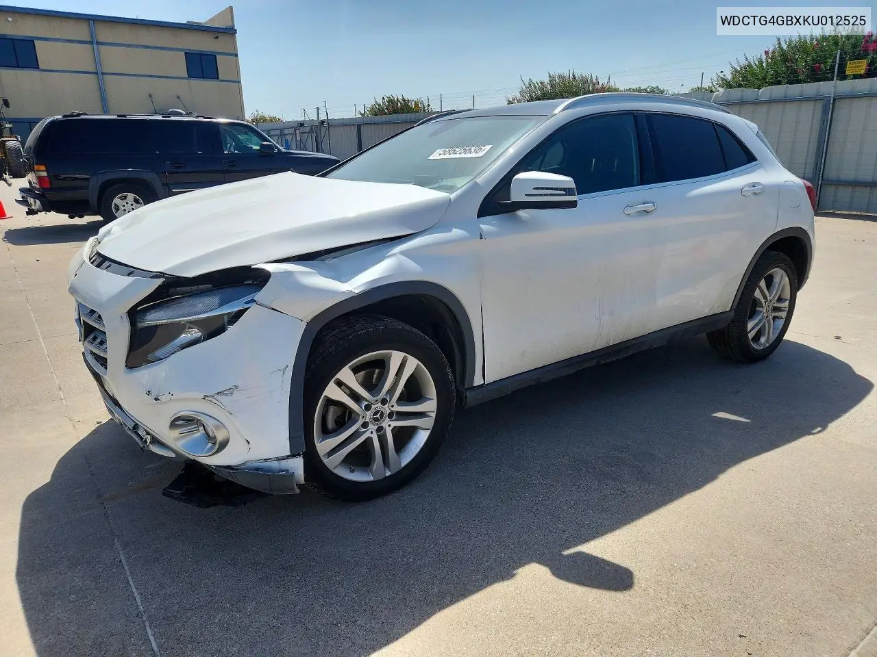 2019 Mercedes-Benz Gla 250 4Matic VIN: WDCTG4GBXKU012525 Lot: 58625636