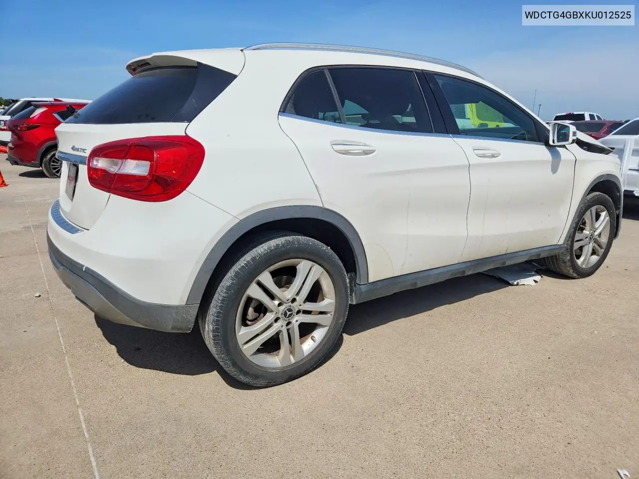 2019 Mercedes-Benz Gla 250 4Matic VIN: WDCTG4GBXKU012525 Lot: 58625636