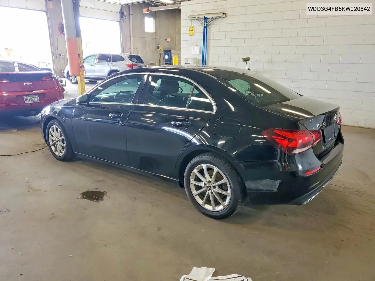 2019 Mercedes-Benz A 220 4Matic VIN: WDD3G4FB5KW020842 Lot: 58633906