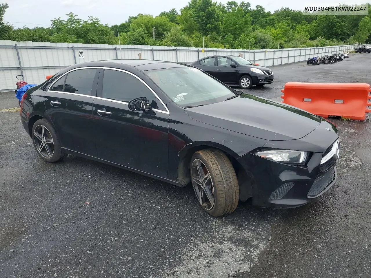 2019 Mercedes-Benz A 220 4Matic VIN: WDD3G4FB1KW022247 Lot: 58712436