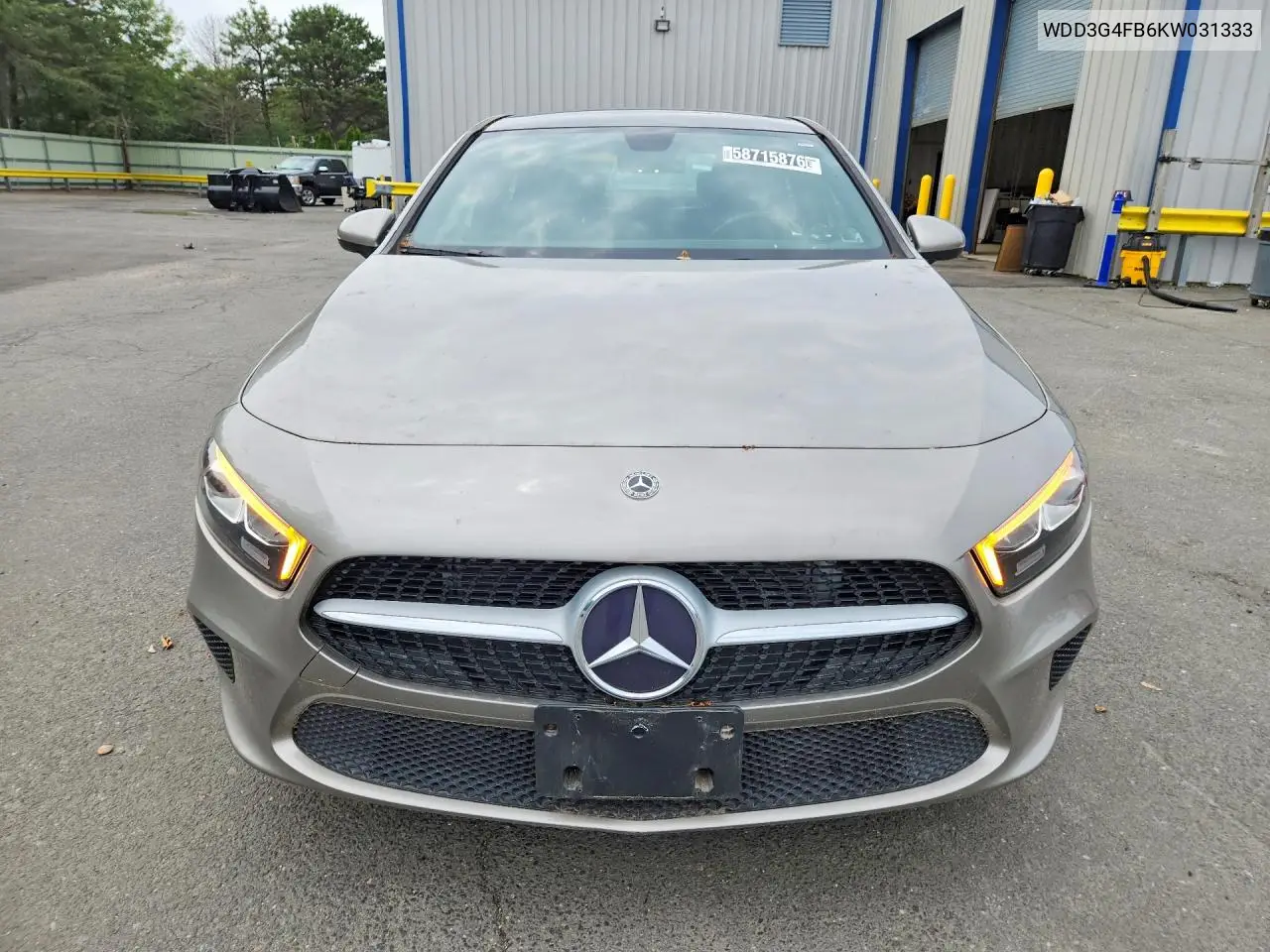 2019 Mercedes-Benz A 220 4Matic VIN: WDD3G4FB6KW031333 Lot: 58715876