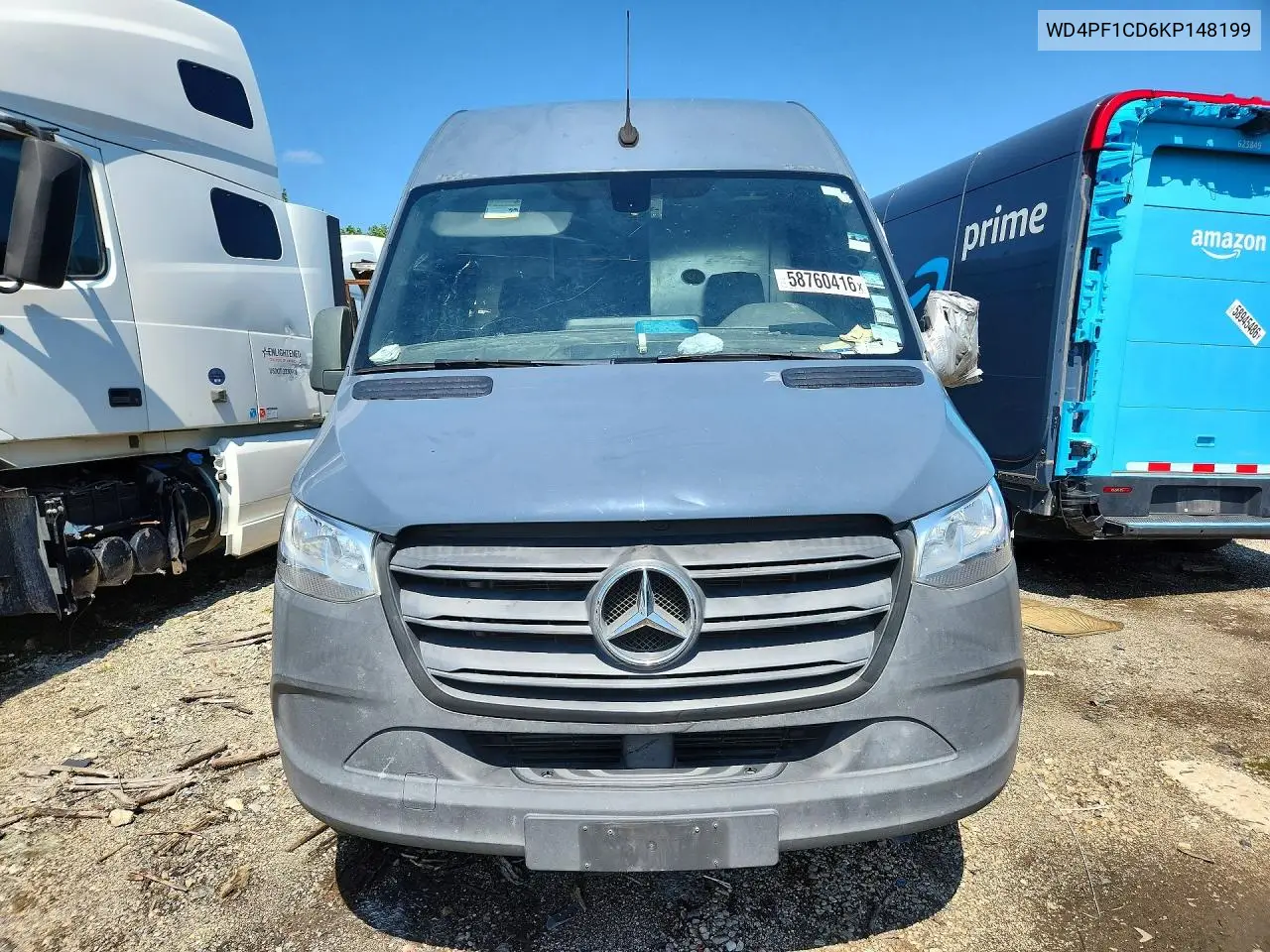 2019 Mercedes-Benz Sprinter 2500/3500 Delivery Van VIN: WD4PF1CD6KP148199 Lot: 58760416