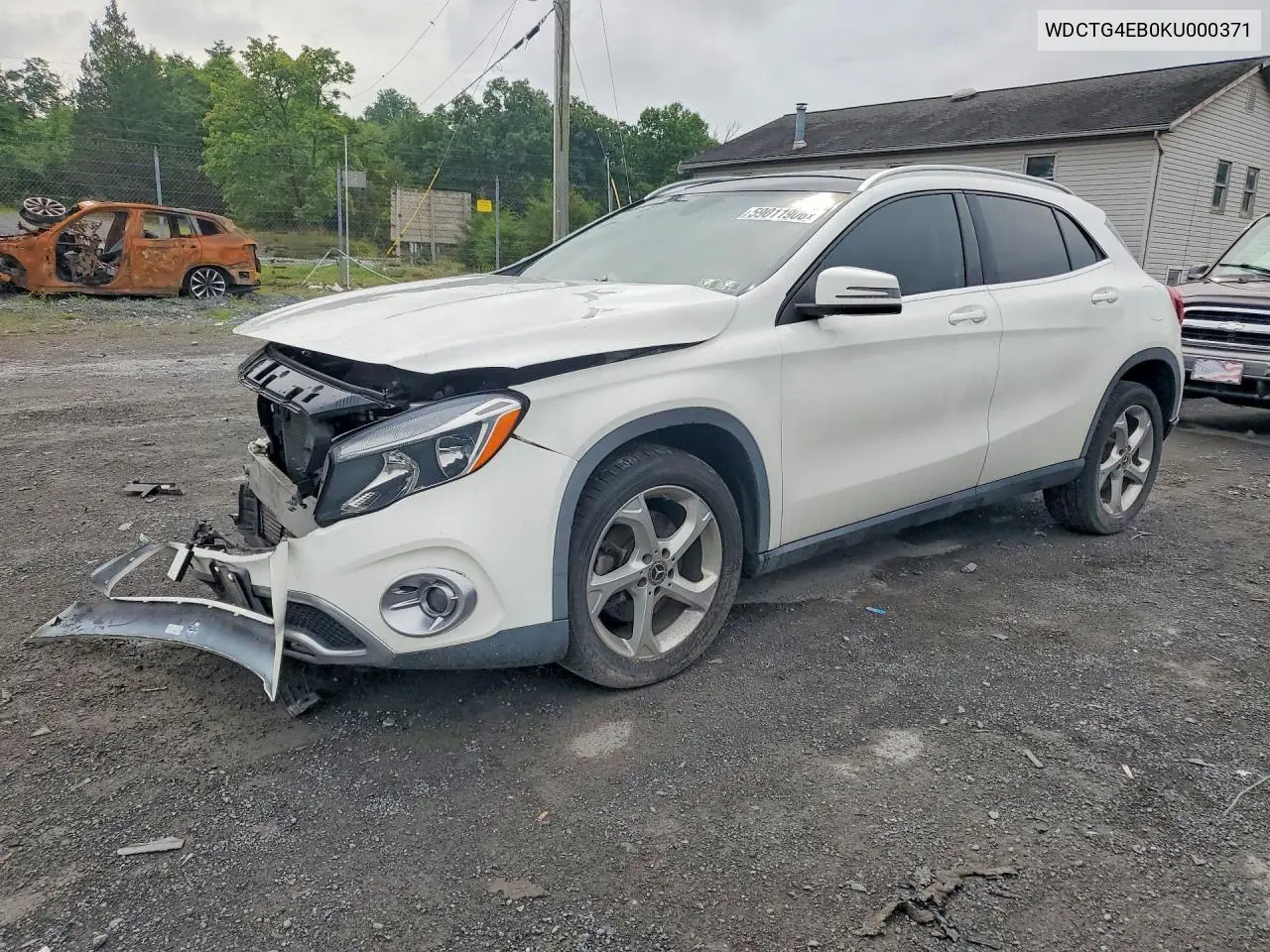 2019 Mercedes-Benz Gla 250 VIN: WDCTG4EB0KU000371 Lot: 59011906