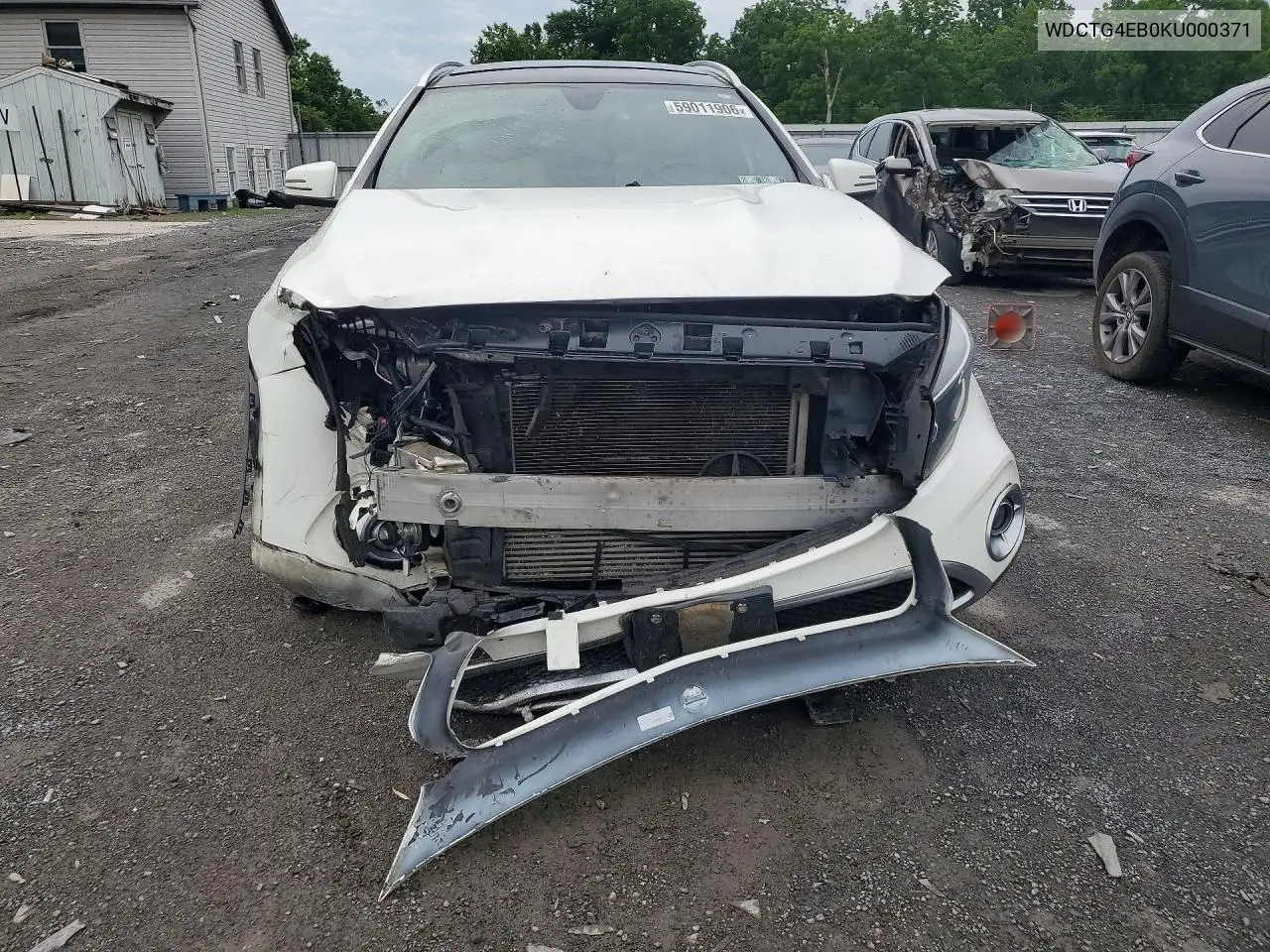 2019 Mercedes-Benz Gla 250 VIN: WDCTG4EB0KU000371 Lot: 59011906