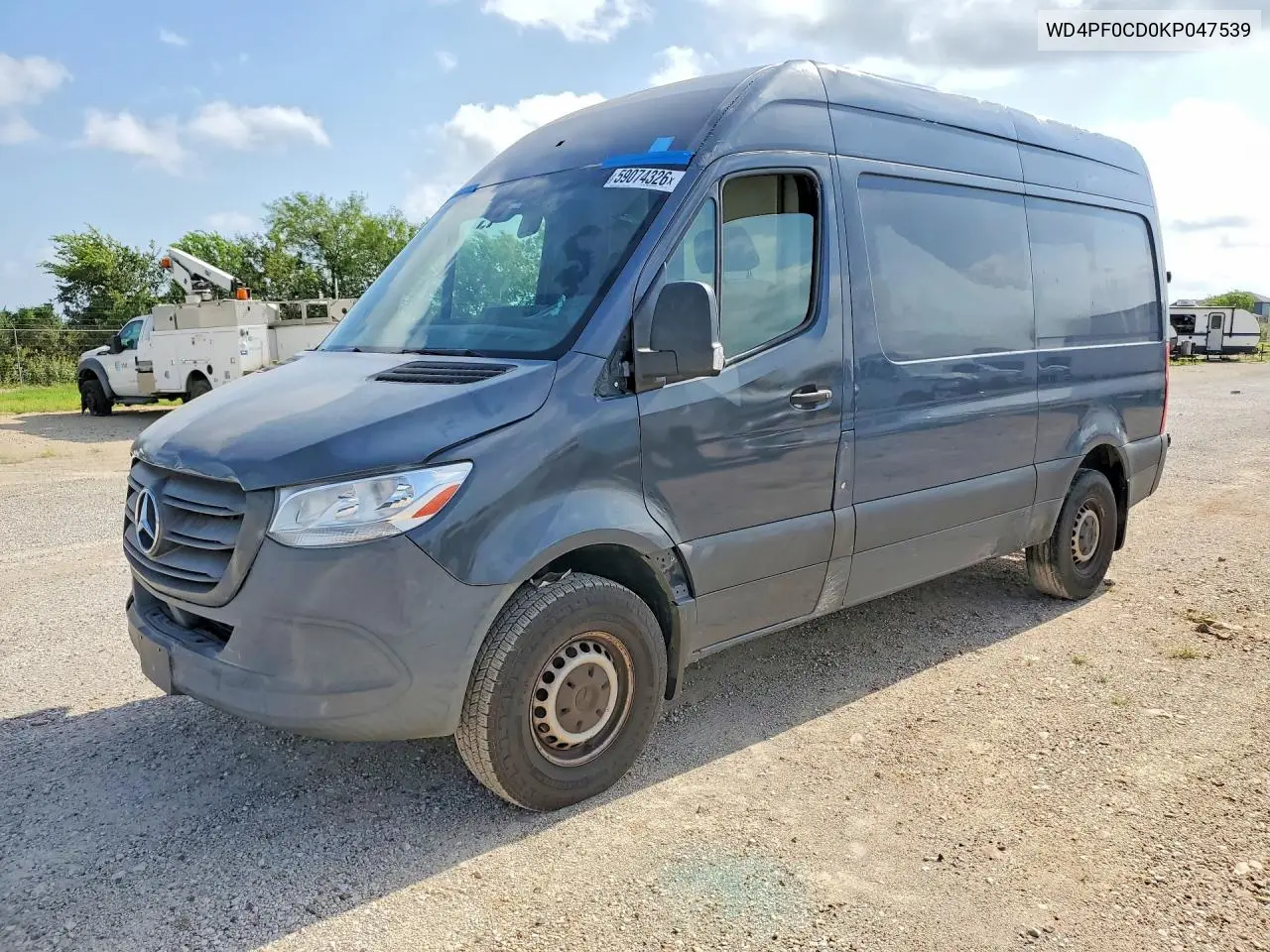 2019 Mercedes-Benz Sprinter 2500/3500 VIN: WD4PF0CD0KP047539 Lot: 59074326