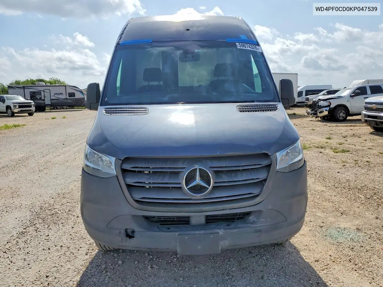 2019 Mercedes-Benz Sprinter 2500/3500 VIN: WD4PF0CD0KP047539 Lot: 59074326