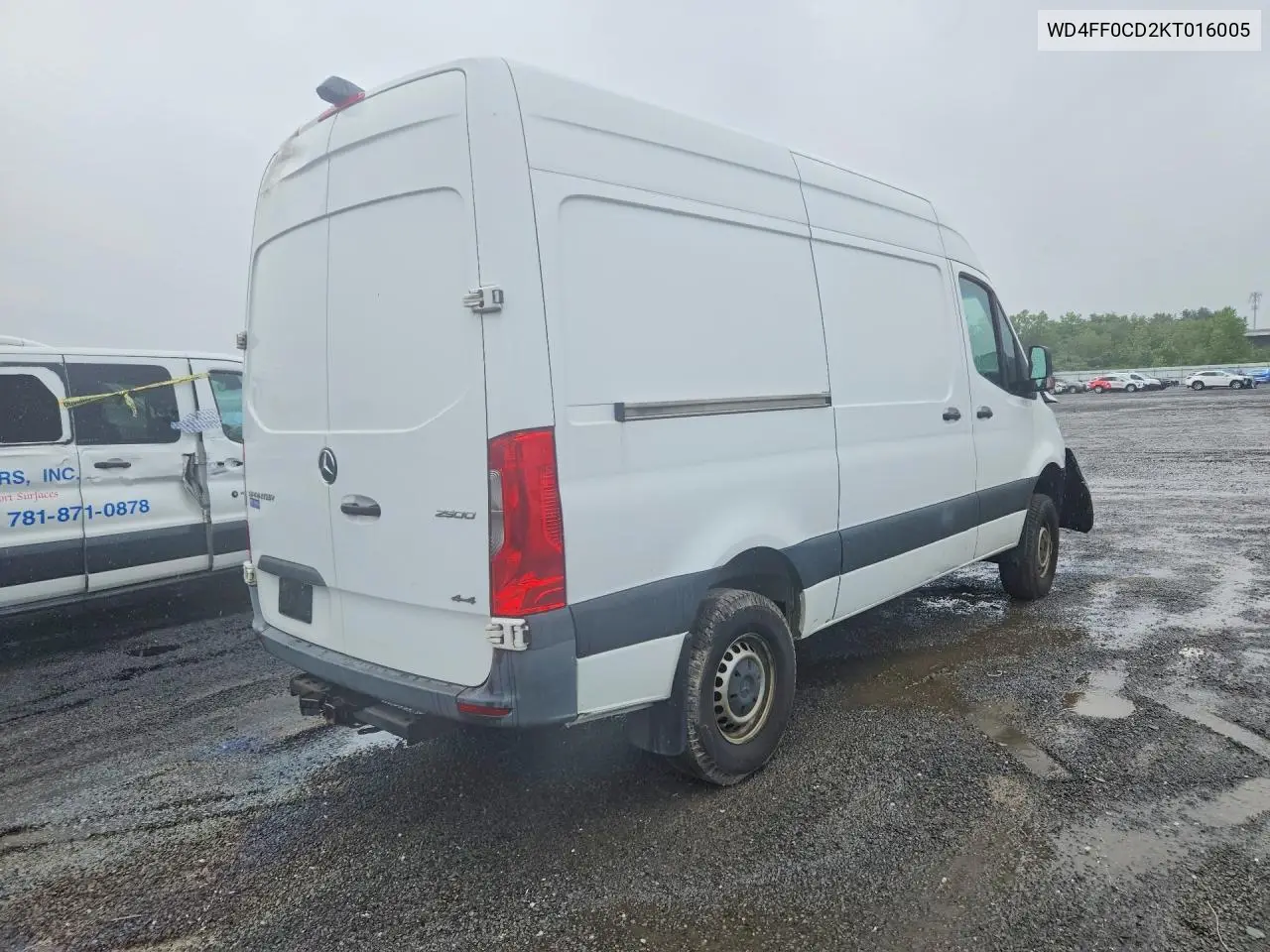 2019 Mercedes-Benz Sprinter 2500/3500 Delivery Van VIN: WD4FF0CD2KT016005 Lot: 59178446